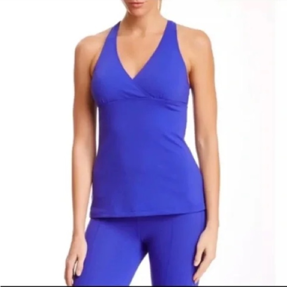 Prana Hope Workout Tank Top blue twilight size small